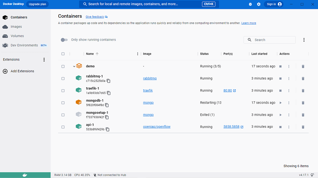 Docker Compose Files Extraction mongodb Mongodb Container Not Working 